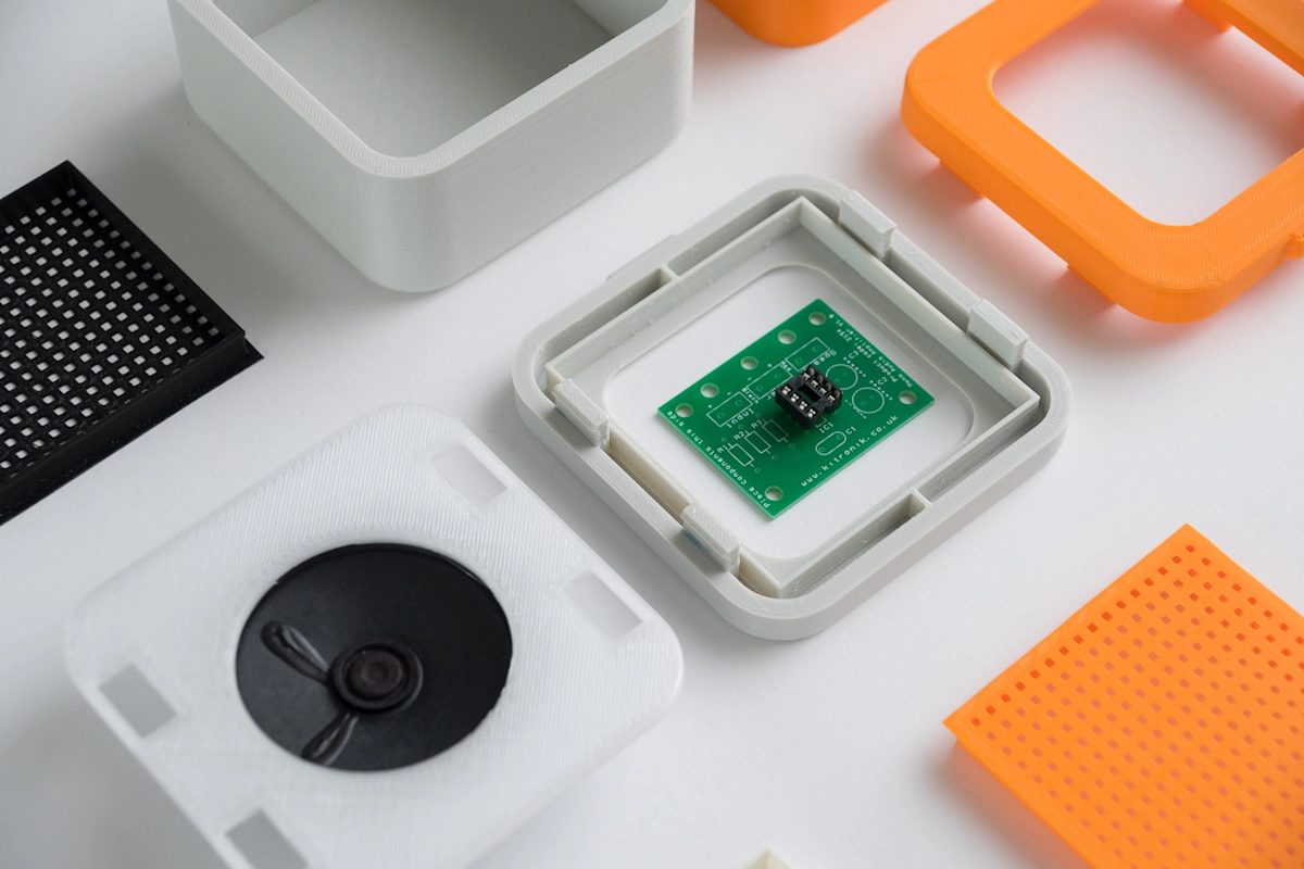 3D printed electronics enclosure with a circuit board inside